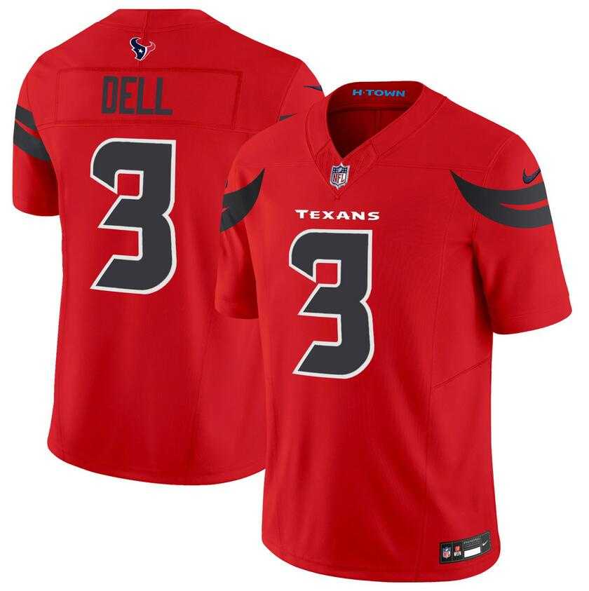 Men & Women & Youth Houston Texans #3 Tank Dell Red 2024 Alternate F.U.S.E Vapor Football Stitched Jersey->houston texans->NFL Jersey